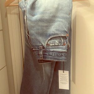 RE/DONE stove pipe released hem jeans
